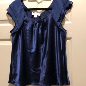 Oscar de la Renta pink label blue top